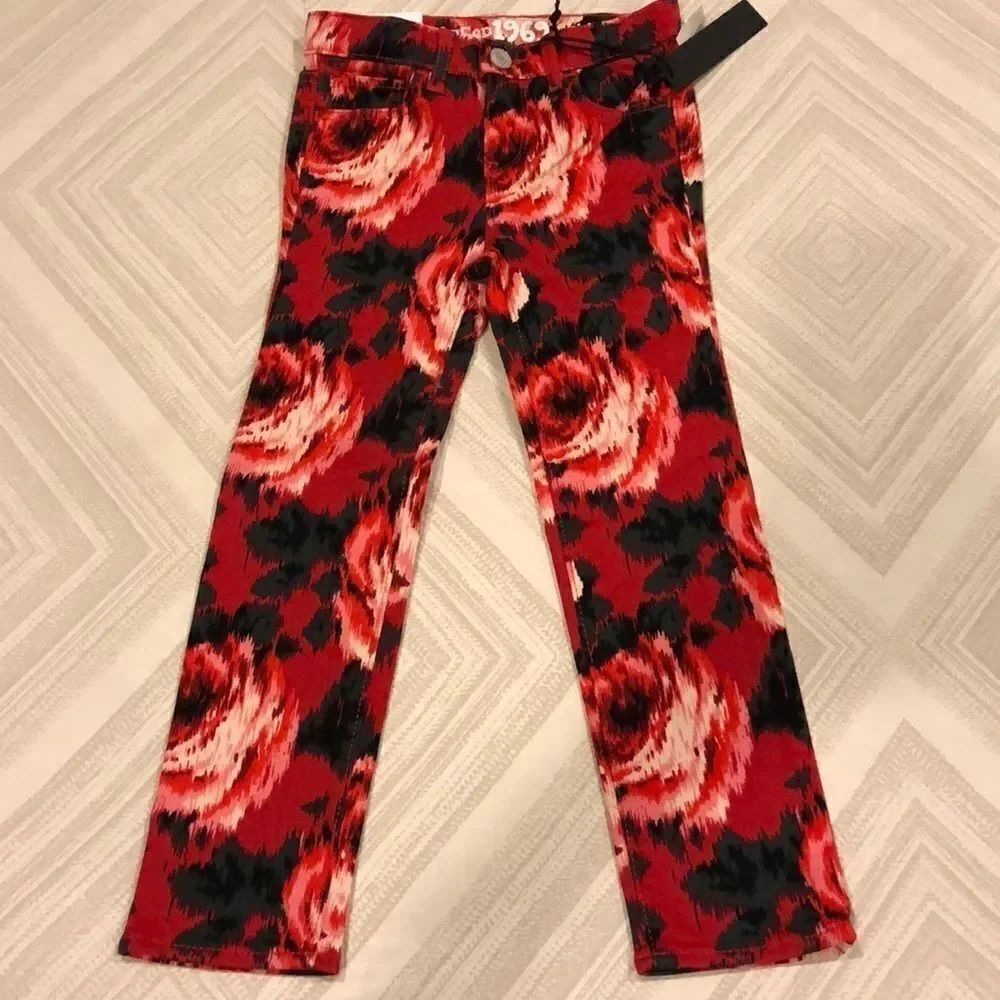Gap Girls Mini Skinny Adjustable Waist Holiday Wear Rose Jeans Size 5